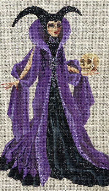 5230 Circe 8" x 14" 18 Mesh Leigh Designs Witchy Woman Canvas Only Inquire If Stitch Guide Is Available