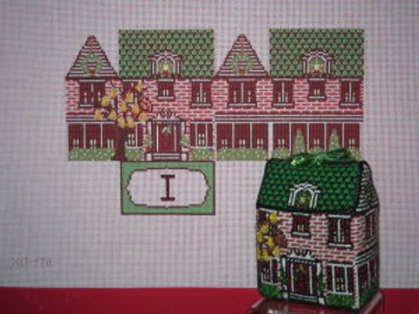 XO-172  Partridge in Pear Tree/House 10 x 8  18 Mesh The Point Of It All