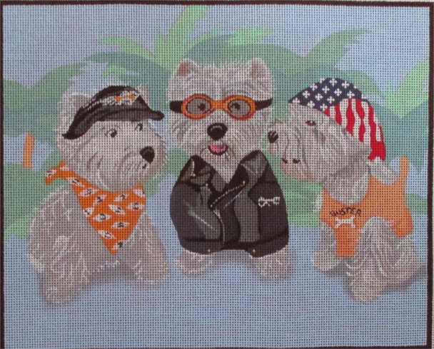 PSE-021 The Point Of It All Westie Rough Riders 8 x 8 13 Mesh