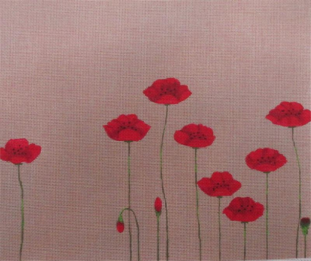 PDG-066 The Point Of It All Field of Poppies 14 x 14.5  18 Mesh