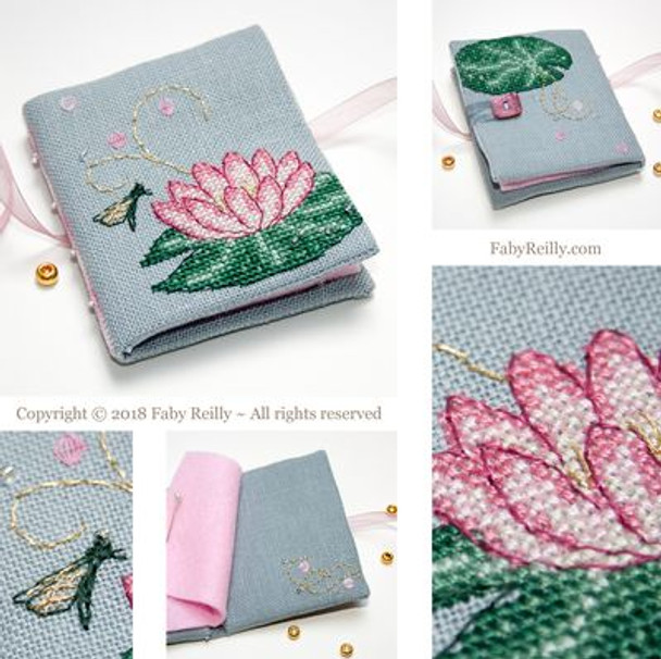 Pink Lotus Needlebook  Faby Reilly Designs FRD-PLN 