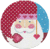 Twelve Months of Santa’s 3” BG02SP February 3" Round Shelly Tribbey  18 Mesh