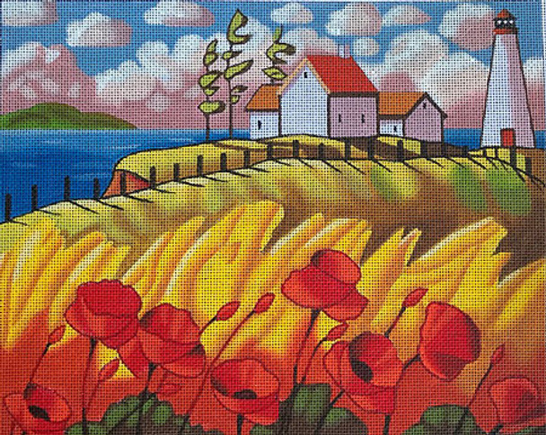 Maggie & Co. M-1953 Lighthouses & Poppies © Cathy Horvath-Buchanan 8-1/2 x 10-1/2" 18M