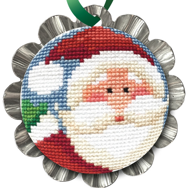 CN0109 Jolly Ornament - Santa Cross Stitch Kit Creative Needle Arts