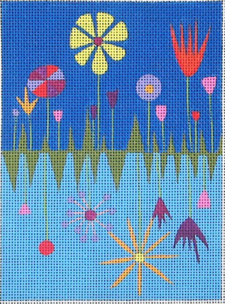 ZE395 Zecca Spring Garden Needle Case 18 Mesh 4.5" x 6" 