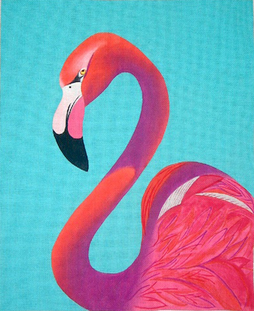 ZE321 Zecca Flamingo Portrait 15" x 17.5 " 18 Mesh