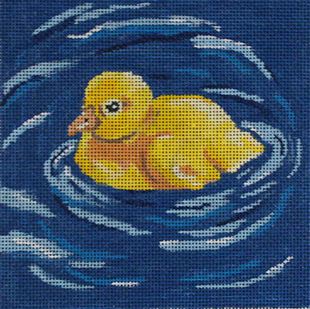 JKNA-049  Ducking  7"x7" 13 Judy Keenan NeedleArts  (Canvas And Thread)