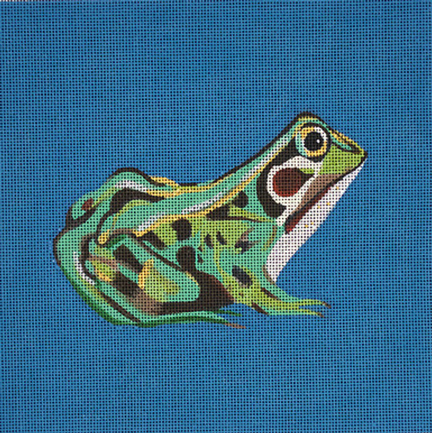 JKNA-053 Frog 8" x 8" 18 Mesh Judy Keenan NeedleArts  (Canvas And Thread)