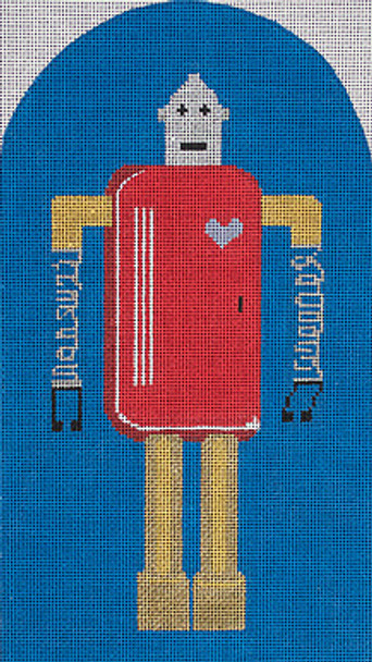 JKNA-054 Red Stand-Up Robot 5.5"x 9.5" 18 Mesh Judy Keenan NeedleArts  (Canvas And Thread)