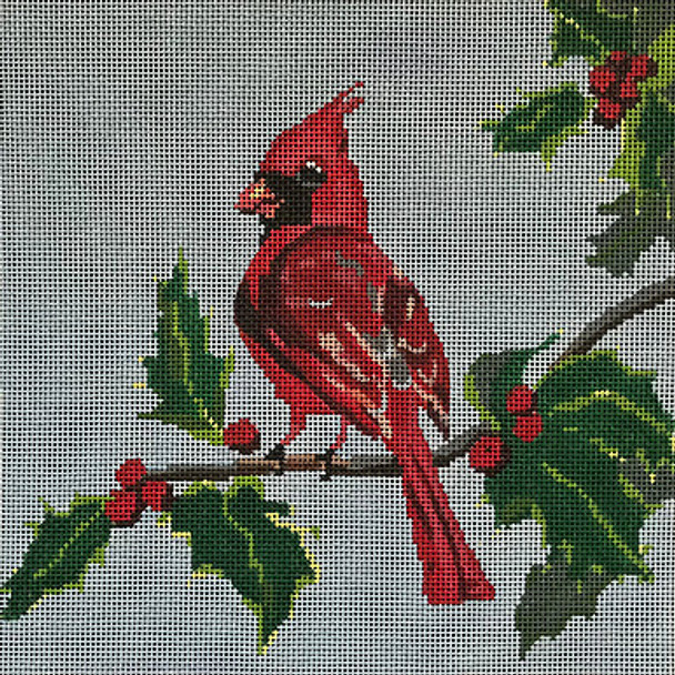 JKNA-063 Cardinal 10"x 10" 13 Mesh Judy Keenan NeedleArts  (Canvas And Thread)