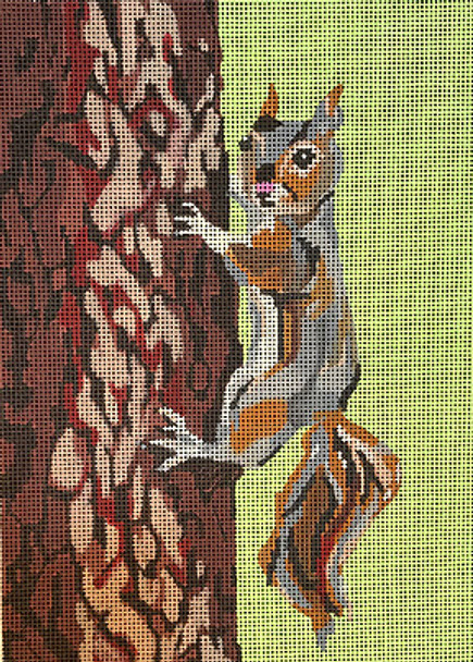 JKNA-065 Squirrel  6"x8" 18 Mesh Judy Keenan NeedleArts  (Canvas And Thread)