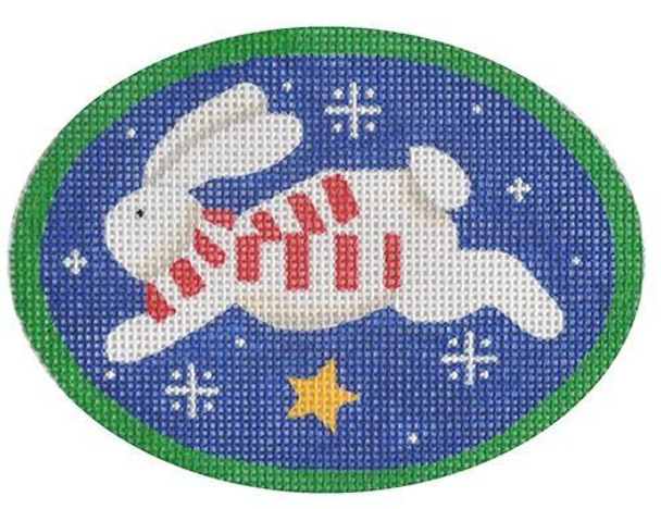 BN01-BL Pepperberry Designs Jumping Bunny Star, BL  3.25 x 4.25  mesh 