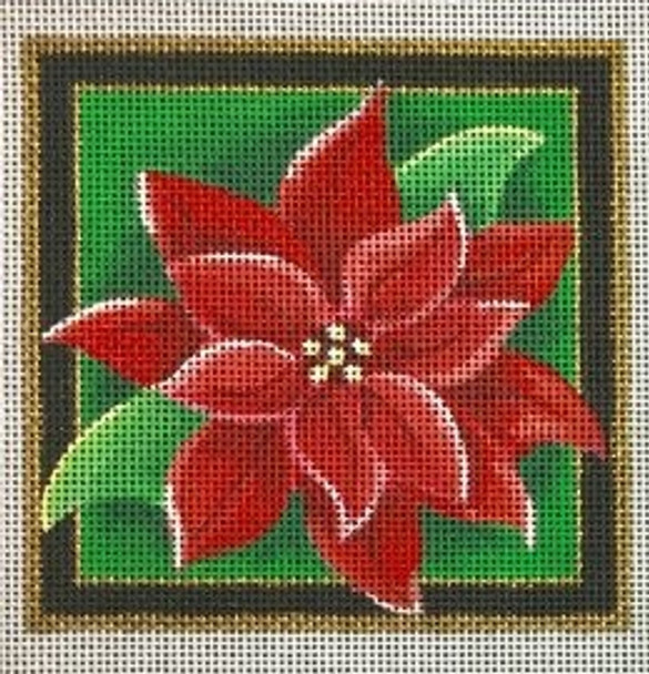 CS06 Christmas Coaster, Poinsettia 4x4 18 Mesh Pepperberry Designs