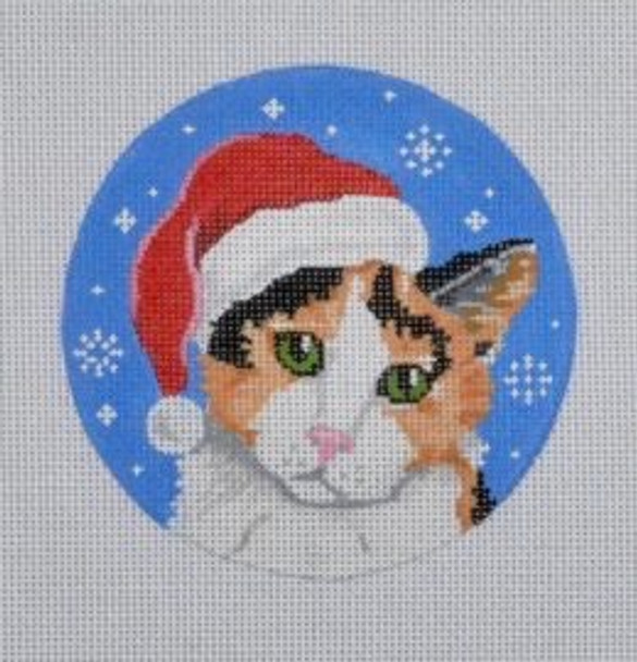 CT04 Calico Cat Santa 4 Dia. 18 Mesh Pepperberry Designs