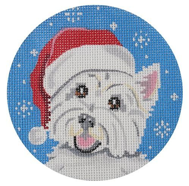 DG17 Westie Santa 4 Dia. 18 Mesh Pepperberry Designs