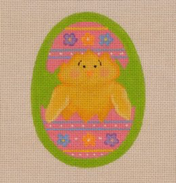 EA09 Hatching Chick 3.75 x 5 18 Mesh With Stitch Guide Pepperberry Designs