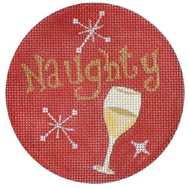 NN1W Naughty and Nice, Wine 4 Dia 18 Mesh With Stitch Guide Pepperberry Designs 