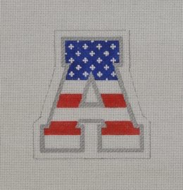 PA05 Patriotic "A" 3.5 x 3.75 18 Mesh Pepperberry Designs