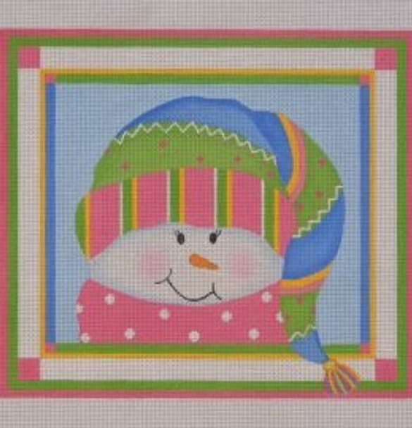 SN20 Snowgirl 9.5 x 8 18 Mesh With Stitch Guide Pepperberry Designs