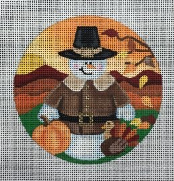 SNM-11 Snowman Month, Nov 4 Dia. 18 Mesh With Stitch Guide Pepperberry Designs 