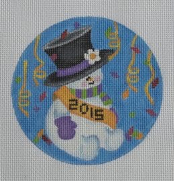 SNM-01 Snowman Month, Jan 4 Dia. 18 Mesh With Stitch Guide Pepperberry Designs 