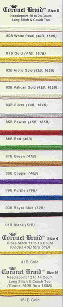 49B-Purple Coronet Braid Size 4 Rainbow Gallery