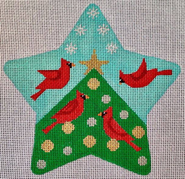 CH122BT Cardinals Star Traditional Colors 5.5" EyeCandy Needleart