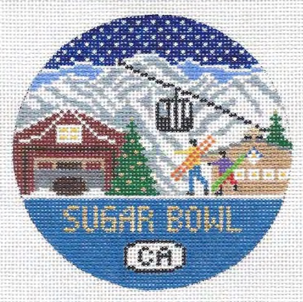 Sugar Bowl, California  4.25 x 4.25 18 Mesh Doolittle Stitchery R134