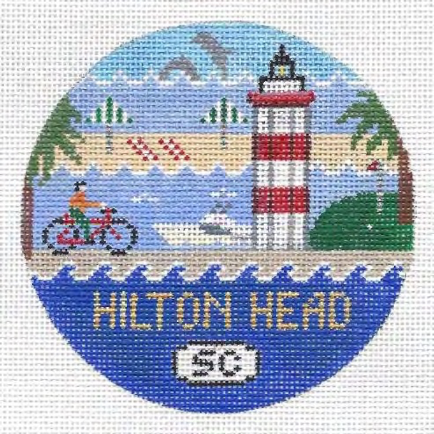 Hilton Head Island South Carolina  4.25 x 4.25 18 Mesh Doolittle Stitchery  R313