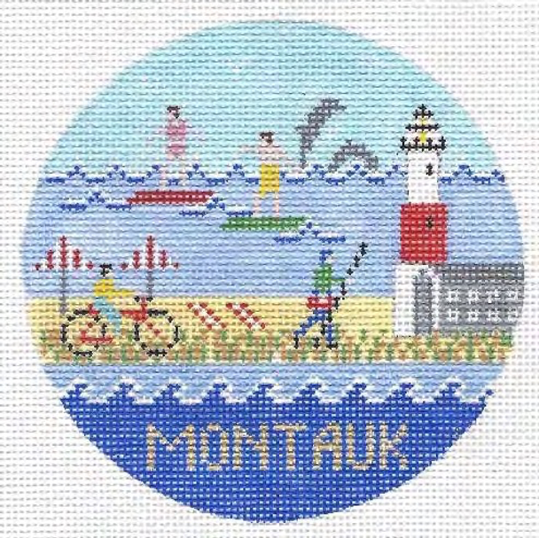 Montauk New York 4.25 x 4.25 18 Mesh Doolittle Stitchery R305