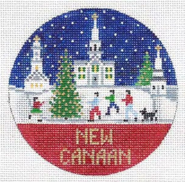 New Canaan Connecticut 4.25 x 4.25 18 Mesh Doolittle Stitchery R314