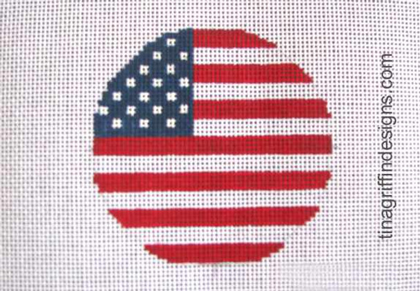 LT-001 USA Flag Tag 18 Mesh 3" diameter Griffin Designs