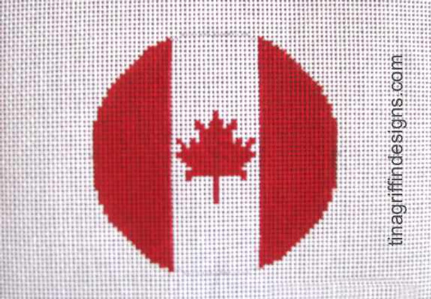 LT-002 Canadian Flag Tag* 18 Mesh 3" diameter Griffin Designs