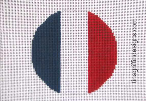 LT-004 French Flag Tag* 18 Mesh 3" diameter Griffin Designs