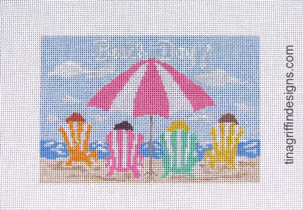 SGN-I-001 Beach Day Insert 18 Mesh 6"w x 4"h Griffin Designs