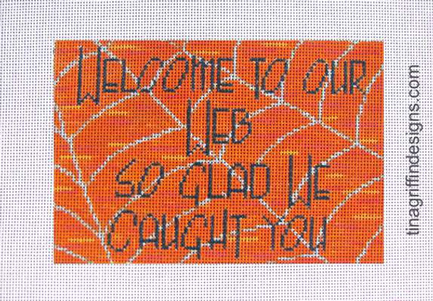 SGN-I-004 Web Welcome Insert 18 Mesh 6"w x 4"h Griffin Designs