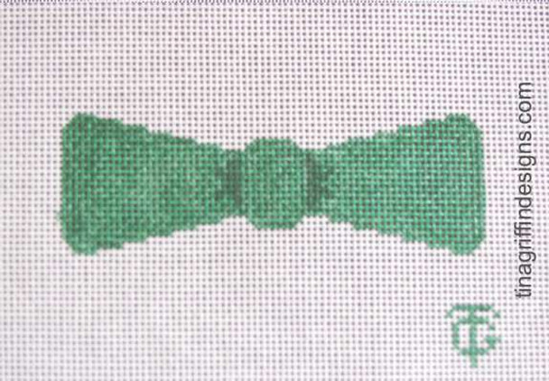 EMB-003 Green Bow 18 Mesh 4"w x 1.25"h Griffin Designs