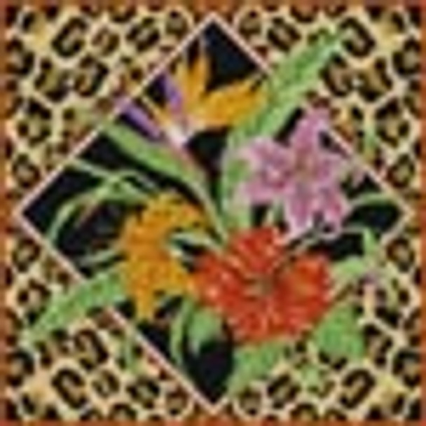 3268 Exotic Floral 13 Mesh 14x14 Treglown Designs