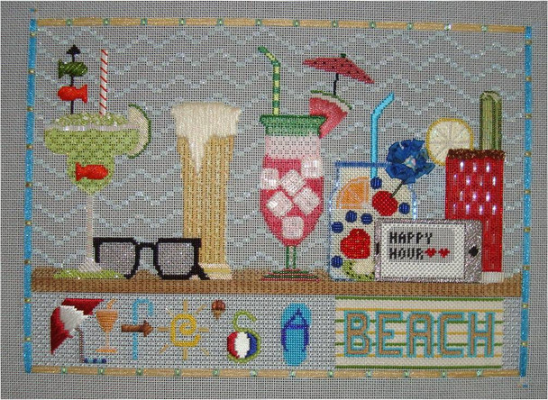 DRINK Life’s A Beach 9” x 12.75” 18 Mesh Sew Much Fun