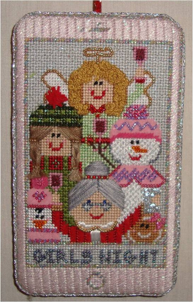Holiday Tag SELFIE – Girls’s Night 6” x 3.5” 18 Mesh Sew Much Fun