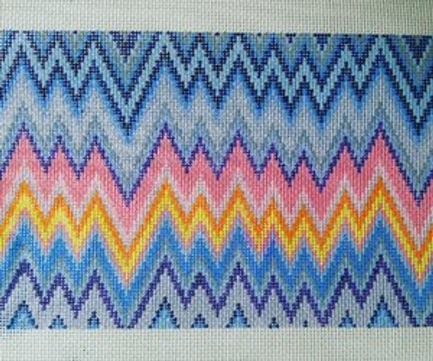 AF29 ZigZag Clutch Single Side	6" H x 9" W	14 Mesh Anne Fisher Needlepoint, llc