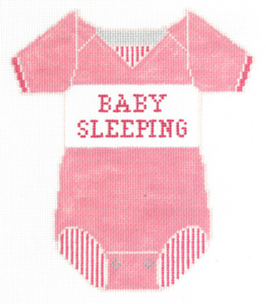 S-202a Onesie Baby Sleeping - Pink 7 1/2 x 8 1/2  13 Mesh The Meredith Collection