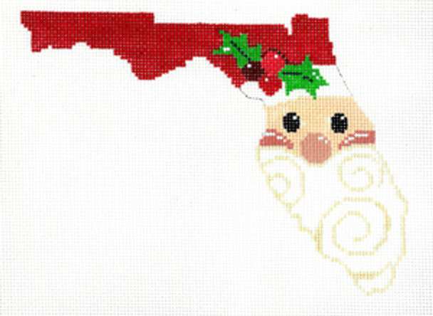 XO-206f Florida State Shaped Santa 5 x 7 18 Mesh The Meredith Collection