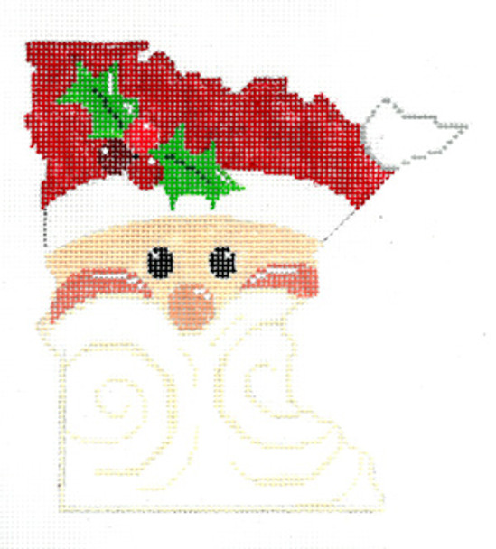 XO-206mn Minnesota State Shaped Santa 5 x 5 18 Mesh The Meredith Collection