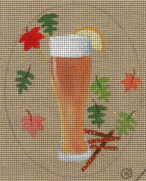 8134 Whompin' Wheat OKTOBERFEST 18 mesh 4 x 5” Leigh Designs Canvas Only Inquire If Stitch Guide Is Available