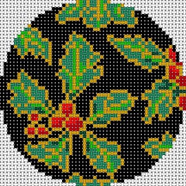 M-113 Cloisonné Round Orn 18 Mesh 3x3 Treglown Designs