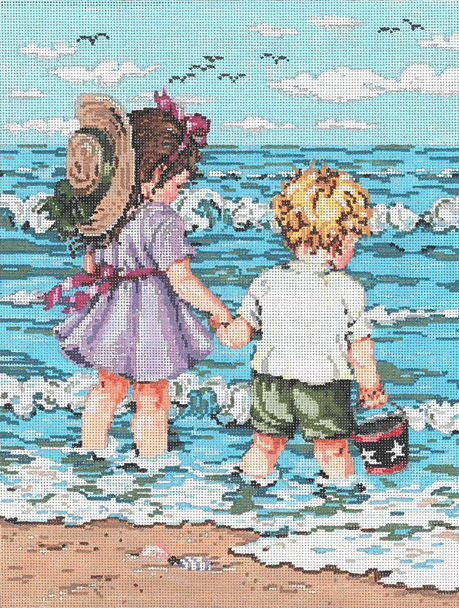 Shore Fun 9.5×12 18 Mesh Once In A Blue Moon By Sandra Gilmore 18-1153