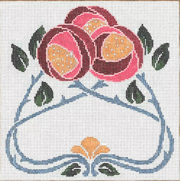 Symmetry Art Deco Rose 7 x 7 18 Mesh Once In A Blue Moon By Sandra Gilmore 18-1169