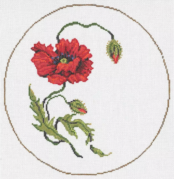 Poppy Round 8.5" Diameter 18 Mesh Once In A Blue Moon By Sandra Gilmore 18-1168