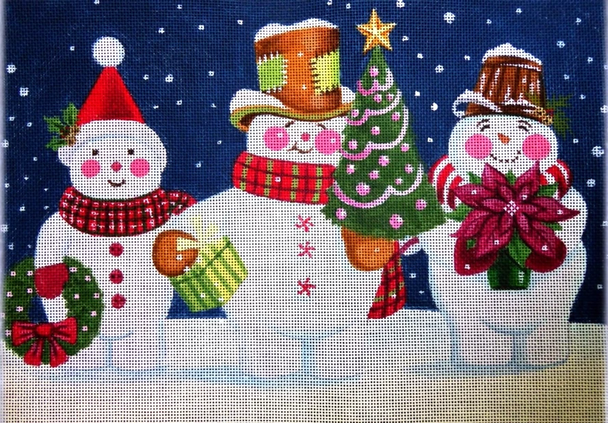 GA-07 Snow Happy Trio  13" x 9 " 18 Mesh Love You More